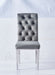 CHAISE NEVADA CAPITONNE AVEC BOUTONS CHROME VELOURS ANTHACITE - image 1