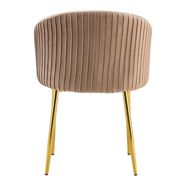 CHAISE AVEC ACCOUDOIR CARLITA TAUPE PIED GOLD - image 3