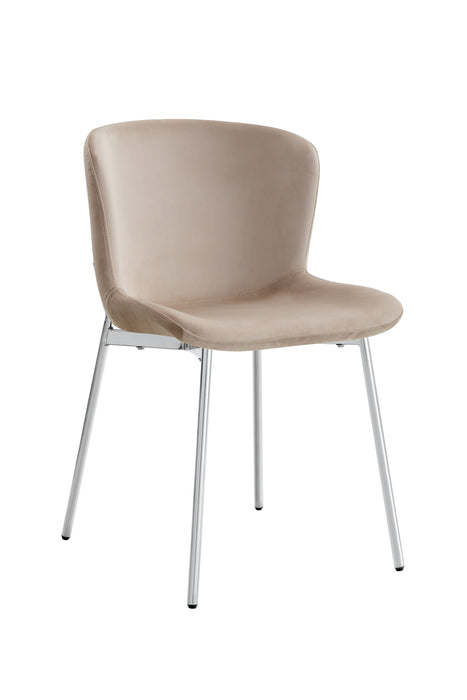 Lot de 4 chaises ELEN chrome velours - image 4