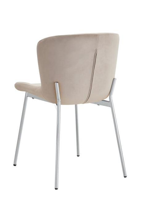 Lot de 4 chaises ELEN chrome velours - image 2