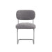 CHAISE ARC TISSU MARBELLA ANTHRACITE PIED CHROME - image 1