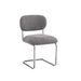 CHAISE ARC TISSU MARBELLA ANTHRACITE PIED CHROME - image 2