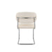 CHAISE ARC TISSU MARBELLA BEIGE PIED CHROME - image 3