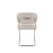 CHAISE ARC TISSU MARRON GLACE PIED CHROME - image 3