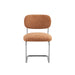CHAISE ARC TISSU MARBELLA TERRACOTTA PIED CHROME - image 1
