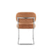 CHAISE ARC TISSU MARBELLA TERRACOTTA PIED CHROME - image 3