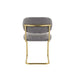 CHAISE ARC TISSU MARBELLA ANTHRACITE PIED GOLD - image 3