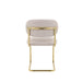 CHAISE ARC TISSU MARRON GLACE PIED GOLD - image 3