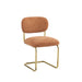 CHAISE ARC TISSU MARBELLA TERRACOTTA PIED GOLD - image 2