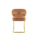 CHAISE ARC TISSU MARBELLA TERRACOTTA PIED GOLD - image 3