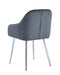 CHAISE PAMS PIED CHROME VELOURS ANTHRACITE - image 3