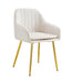 CHAISE PAMS PIEDS GOLD VELOURS BEIGE