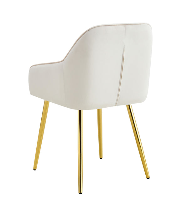 CHAISE PAMS PIEDS GOLD VELOURS BEIGE