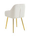 CHAISE PAMS PIEDS GOLD VELOURS BEIGE