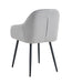 CHAISE PAMS PIED NOIR VELOURS GRIS