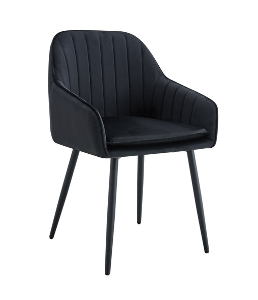 CHAISE PAMS PIED NOIR VELOURS NOIR