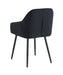 CHAISE PAMS PIED NOIR VELOURS NOIR