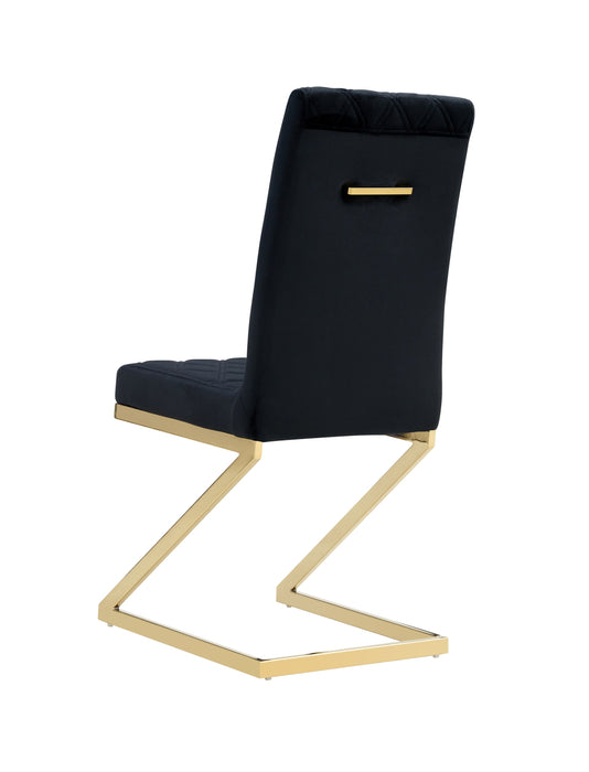 CHAISE COCOMAT MATELASSEE GOLD VELOURS NOIR - image 3