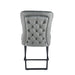 Lot de 4 chaises GABRIELLE Métal noir Velours Capitonné - image 2