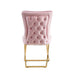 CHAISE GABRIELLE GOLD VELOURS ROSE PALE
