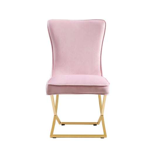 CHAISE GABRIELLE GOLD VELOURS ROSE PALE