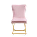 CHAISE GABRIELLE GOLD VELOURS ROSE PALE