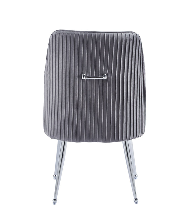 CHAISE LUXURY CHROME VELOURS ANTHRACITE