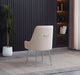 CHAISE LUXURY CHROME VELOURS BEIGE - image 4