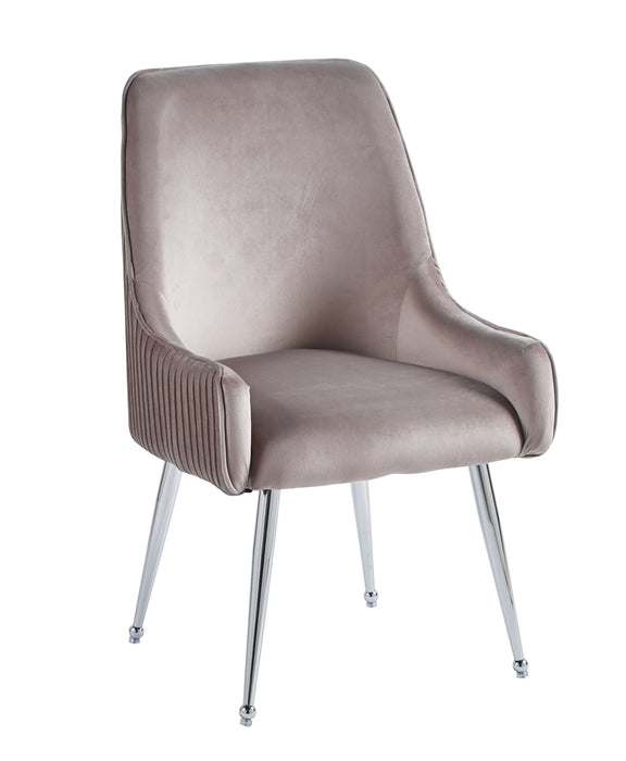 CHAISE LUXURY CHROME VELOURS MOKA - image 2