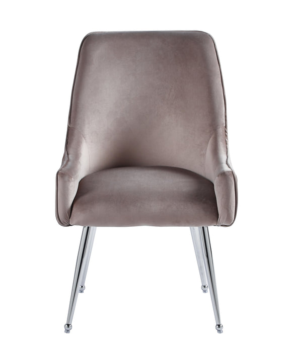 CHAISE LUXURY CHROME VELOURS MOKA