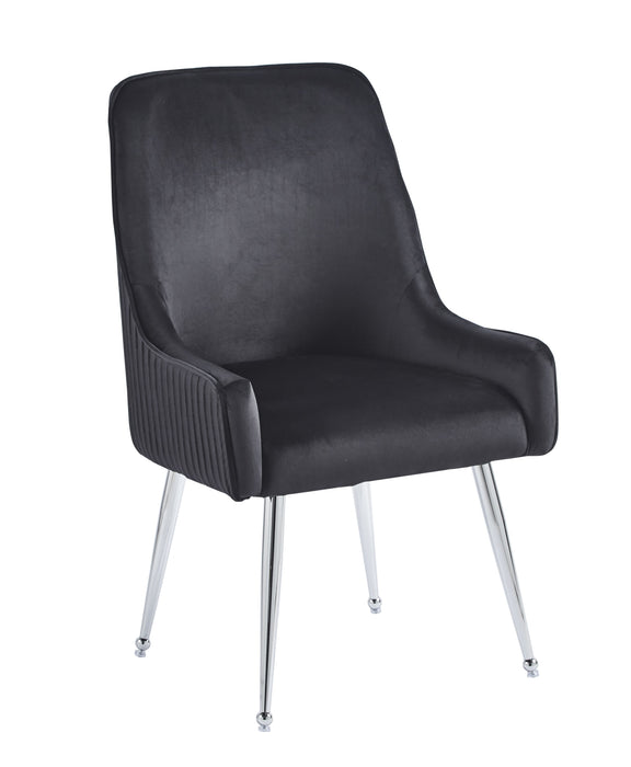 CHAISE LUXURY CHROME VELOURS NOIR - image 2