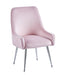 CHAISE LUXURY CHROME VELOURS ROSE