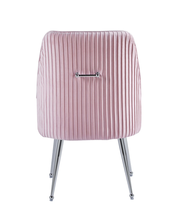 CHAISE LUXURY CHROME VELOURS ROSE - image 3