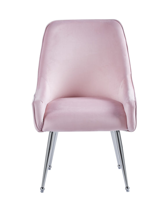 CHAISE LUXURY CHROME VELOURS ROSE - image 1