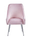 CHAISE LUXURY CHROME VELOURS ROSE