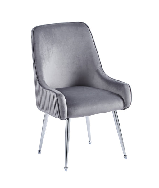 CHAISE LUXURY CHROME VELOURS ANTHRACITE