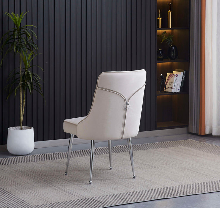 CHAISE ZIP CHROME VELOURS BEIGE - image 6