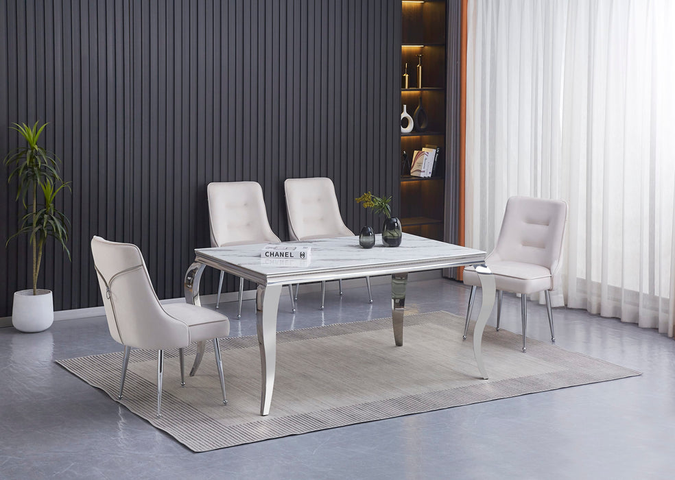 CHAISE ZIP CHROME VELOURS BEIGE - image 5