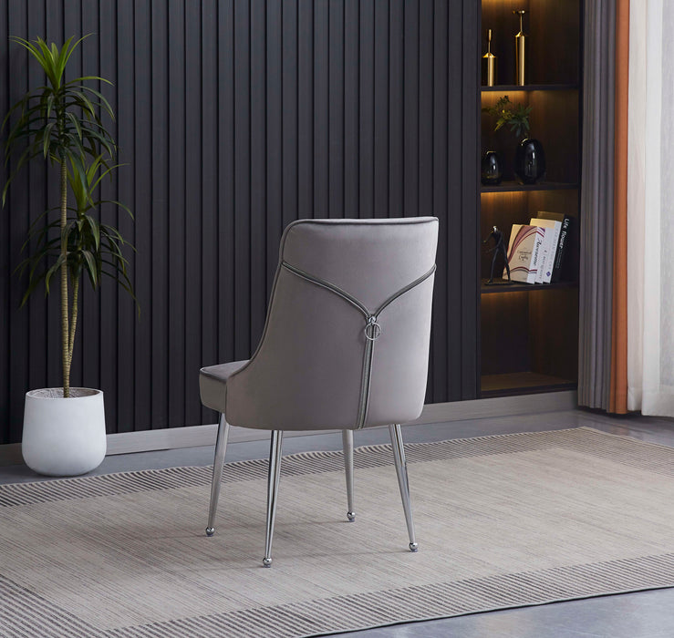 CHAISE ZIP CHROME VELOURS GRIS - image 6