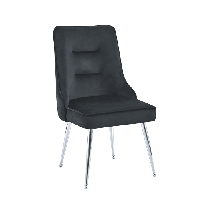 Lot de 2 chaises luxury ZIP en velours pieds chromés - image 6