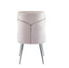 Lot de 2 chaises luxury ZIP en velours pieds chromés - image 3
