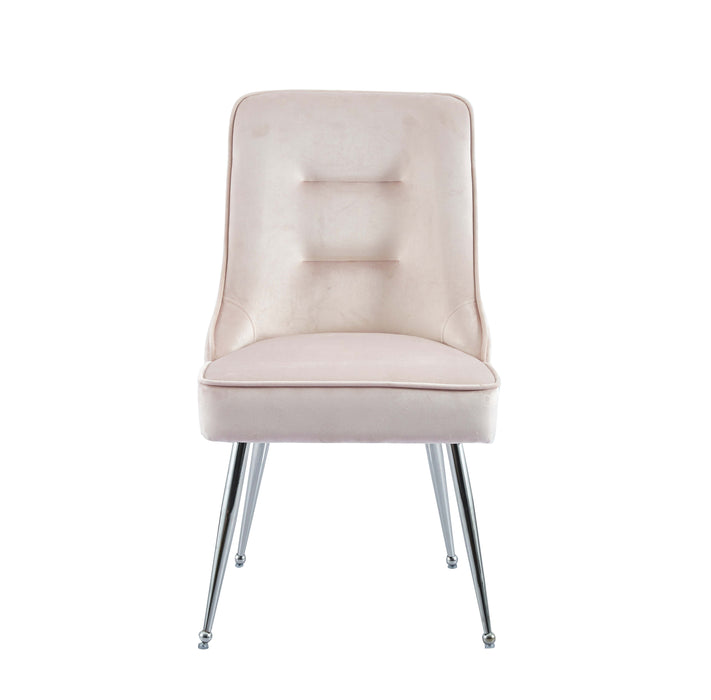 Lot de 2 chaises luxury ZIP en velours pieds chromés - image 4