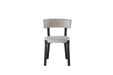 CHAISE NORDIK PIED NOIR ASSISES VELOURS BEIGE - image 1