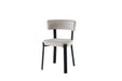 CHAISE NORDIK PIED NOIR ASSISES VELOURS BEIGE - image 2