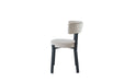 CHAISE NORDIK PIED NOIR ASSISES VELOURS BEIGE - image 3