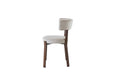 CHAISE NORDIK PIED EFFET NOYER ASSISES VELOURS BEIGE - image 3