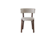 CHAISE NORDIK PIED EFFET NOYER ASSISES VELOURS BEIGE - image 1