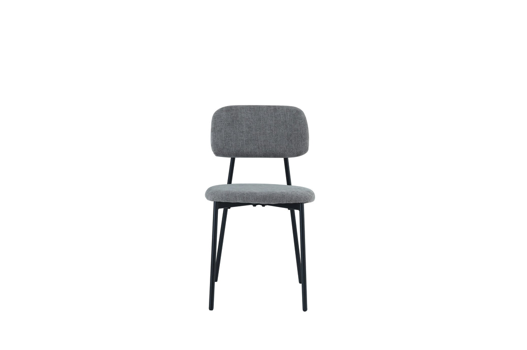 CHAISE AZRA PIED METAL NOIR ASSISES TISSU HERITAGE ANTHRACITE - image 1