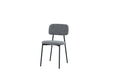 CHAISE AZRA PIED METAL NOIR ASSISES TISSU HERITAGE ANTHRACITE - image 2