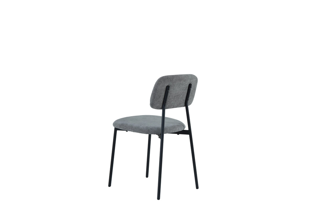 CHAISE AZRA PIED METAL NOIR ASSISES TISSU HERITAGE ANTHRACITE - image 4